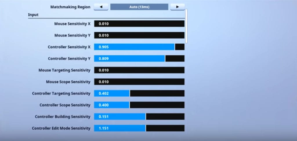 RazorX Controller Sensitivity